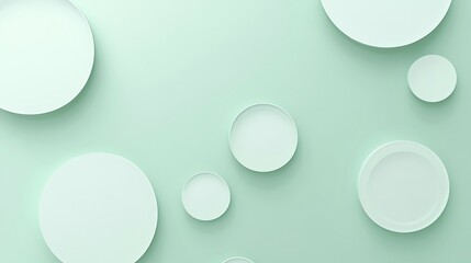 Pastel Green Circle Background.