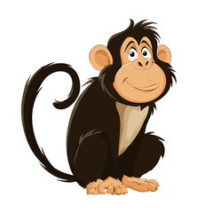 Fototapeta premium Vector illustration of a monkey