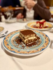 showcasing layers of coffee-soaked ladyfingers and creamy mascarpone, captured from a captivating angle.