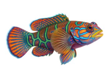 Vibrant tropical fish swimming gracefully in clear water showcasing brilliant colors and intricate patterns for aquatic decor