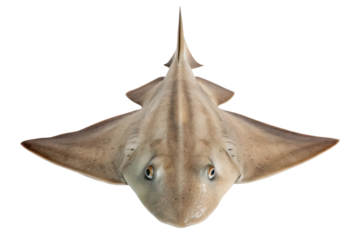 Close-up view of a curious shark swimming in clear waters for ocean conservation awareness