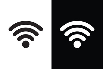 WIFI signal icon vector on White Background ,Vector Art Illustration on white background.