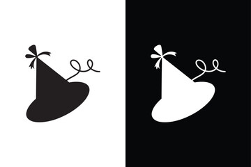 Party Hat icon vector on White Background ,Vector Art Illustration on white background.