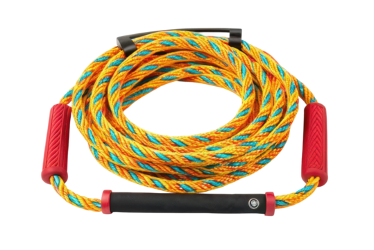 Colorful water sports rope for towing in summer water activities, perfect for fun on lakes and beaches