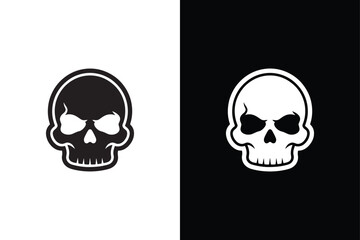 Skull icon vector on White Background ,Vector Art Illustration on white background.