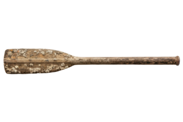 Vintage wooden paddle with weathered texture and rustic charm for home decor and nautical themes