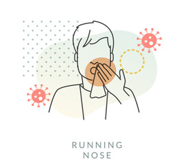 Running Nose - Always Use Tissue while Sneezing  - Icon