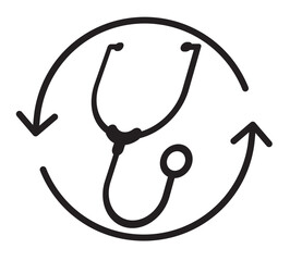 The Stethoscope's symbol as the power of the physician - Stock Icon