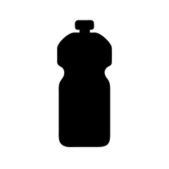Find black water bottle vector graphic for reusable container and hydration needs silhouette image
