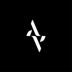 Letters AA Monogram logo in stylish and elegant shape, Palindrome monogram logo design