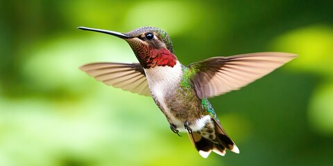 Fototapeta premium baby hummingbird with adult 