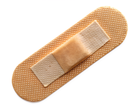 adhesive bandage on white background