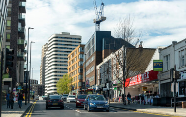 Wembley Borough of Brent London UK. 19.04.2025. Wembley High Road in Brent a suburb of London UK.