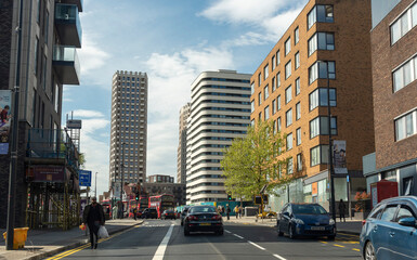 Wembley Borough of Brent London UK. 19.04.2025. Wembley High Road in Brent a suburb of London UK.