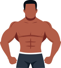 muscular male body builder