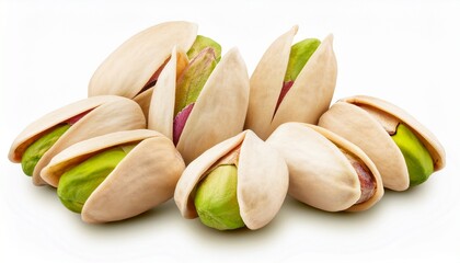 Pistachio nuts isolated on transparent background