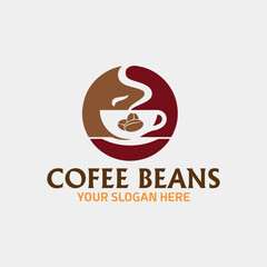 coffee shop and coffee beans store logo