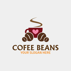 coffee shop and coffee beans store logo