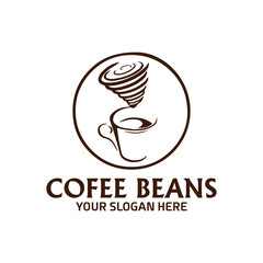 coffee shop and coffee beans store logo
