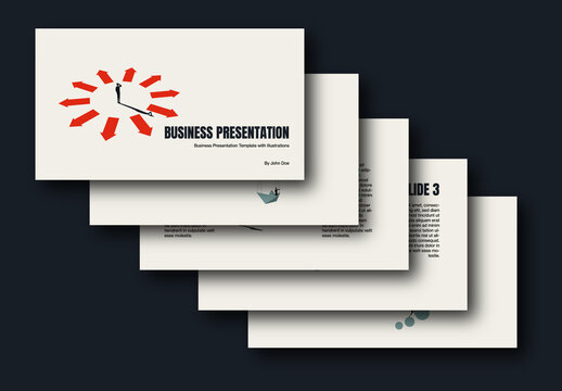 Business Decision and Growth Strategy Presentation Template with Illustrations