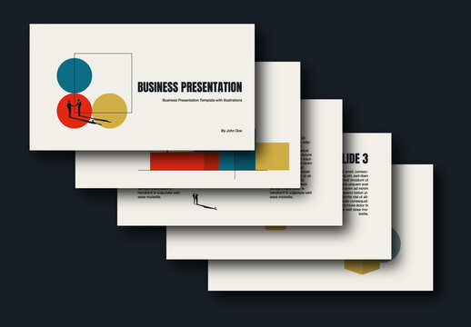 Business Strategy and Negotiation Presentation Template with Illustrations