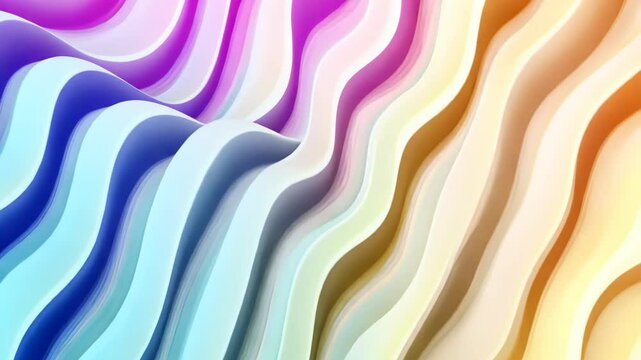 soft rainbow zigzag pattern, seamless background, pastel tones, minimalistic vibe, playful feel, gentle curves, smooth flow