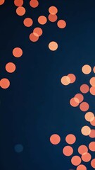 Deep midnight blue blended with soft coral bokeh. Bold, dreamy, and artistically elegant.