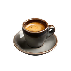 Fototapeta premium Espresso shot in a demitasse isolated die cut