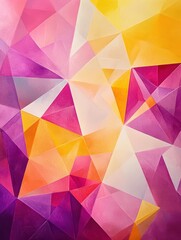 Obraz premium 鮮やかな色合いと幾何学的な形状が織りなす美しい抽象画が、視覚的なインスピレーションを与える。