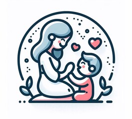 mother and baby icon