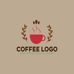 coffee shop and coffee beans store logo
