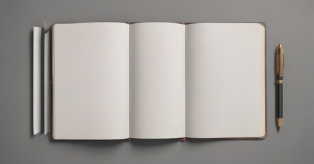 Empty photo album displaying numerous blank pages, vertical format, clean aesthetic ,  template,  album,  customizable