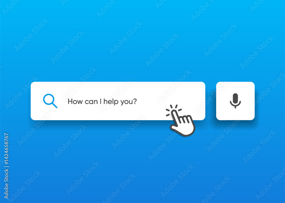 Fototapete Search Bar with suggestions for UI UX design and web site. Search Address and navigation bar icon. Collection of search form templates for websites. Search engine web browser window template.