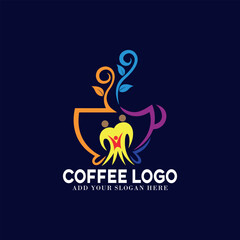 coffee shop and coffee beans store logo