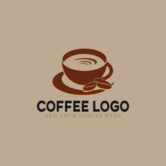 coffee shop and coffee beans store logo