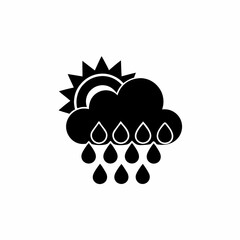 creative details Rain Cloud Icon vector Illustration