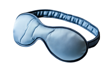 Blue eye mask with a blue strap isolated