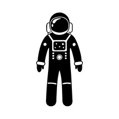 astronaut suit icon, astronaut suit silhouette vector illustration-simple silhouette illustration of astronaut suit, perfect for astronaut suit logos and icons