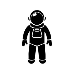 astronaut suit icon, astronaut suit silhouette vector illustration-simple silhouette illustration of astronaut suit, perfect for astronaut suit logos and icons