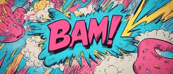 Obraz premium Dynamic Comic Book Style Explosion Graphic Design