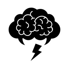 brainstorming icon, brainstorming silhouette vector illustration-simple silhouette illustration of brainstorming, perfect for brainstorming logos and icons