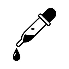 chemical dropper icon, chemical dropper silhouette vector illustration-simple silhouette illustration of chemical dropper, perfect for chemical dropper logos and icons
