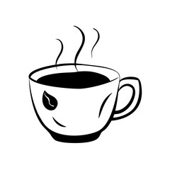 coffee cup icon, coffee cup silhouette vector illustration-simple silhouette illustration of coffee cup, perfect for coffee cup logos and icons
