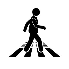 crosswalk icon, crosswalk silhouette vector illustration-simple silhouette illustration of crosswalk, perfect for crosswalk logos and icons