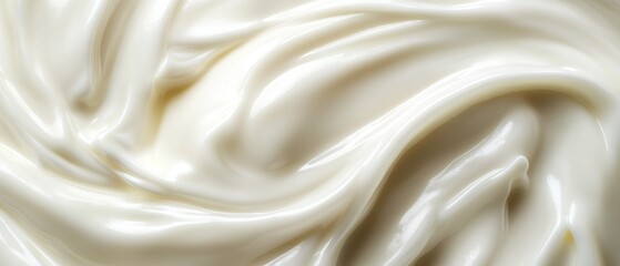 Obraz premium Creamy White Swirls: A Close-Up of Luxurious Texture