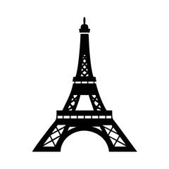 eiffel tower icon, eiffel tower silhouette vector illustration-simple silhouette illustration of eiffel tower, perfect for eiffel tower logos and icons