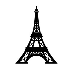 eiffel tower icon, eiffel tower silhouette vector illustration-simple silhouette illustration of eiffel tower, perfect for eiffel tower logos and icons