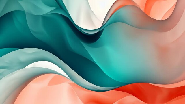 minimalistic background with vibrant coral and teal, dynamic flow, digital art, high energy, rich colors, bold style
