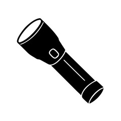 flashlight icon, flashlight silhouette vector illustration-simple silhouette illustration of flashlight, perfect for flashlight logos and icons