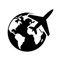 flight icon, flight silhouette vector illustration-simple silhouette illustration of flight, perfect for flight logos and icons